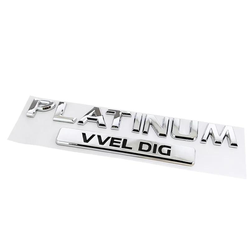 ACY1 ABS Car Body Side Letter Sticker for Nissan PLATINUM VVEL DIG Emblem Auto Rear Trunk Badge Exterior Accessories