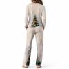 Women's Long Sleeve Round Neck Wide Leg Pajama Set Casual Sleepwear