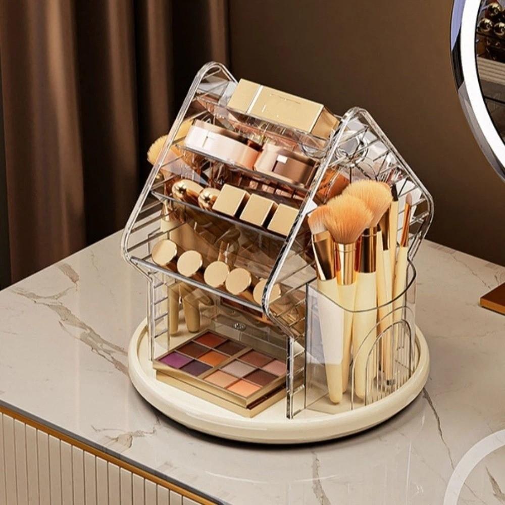 Large Capacity Desktop Cosmetic Organizer Multifunctional Skincare Holder Pen Holder Household