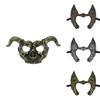 Viking-Stil Kunststoffmaske mit Hörnern für Halloween, Cosplay und Fantasy-Kostüme