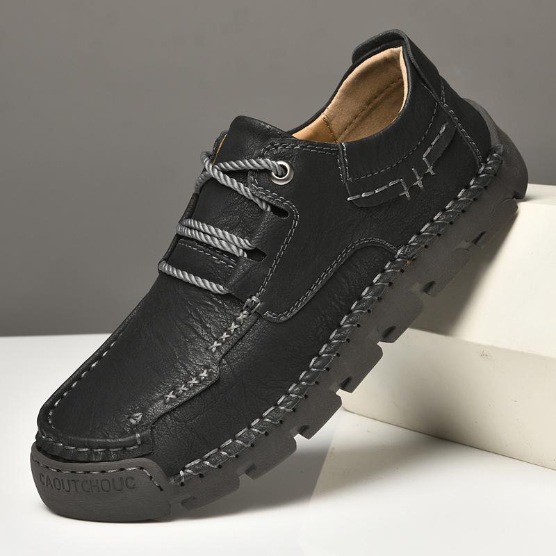Fashion Men's Genuine Leather Casual Shoes Comfortable Breathable Business Shoe Sneakers Driving Shoes Men Loafers Moccasins Plus Size48