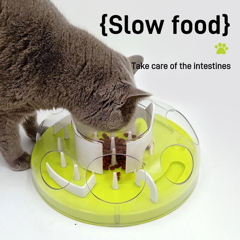 Labirinto Interattivo per Gatti Giocattolo Alimentatore Lento - Ciotola Puzzle Coinvolgente per Gatti, Promuove un'Alimentazione Sana e la Stimolazione Mentale, Materiale Durevole Non Tossico