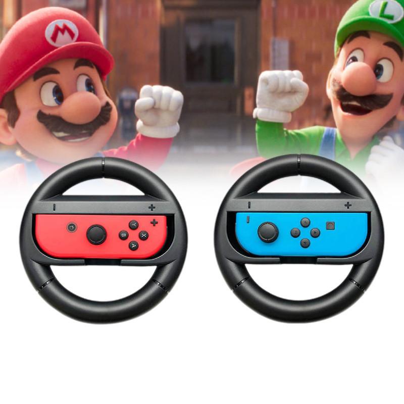 Of Set 2 Nintendo Switch Joy Con Wheel Controllers Gamepad Mario Kart Racing