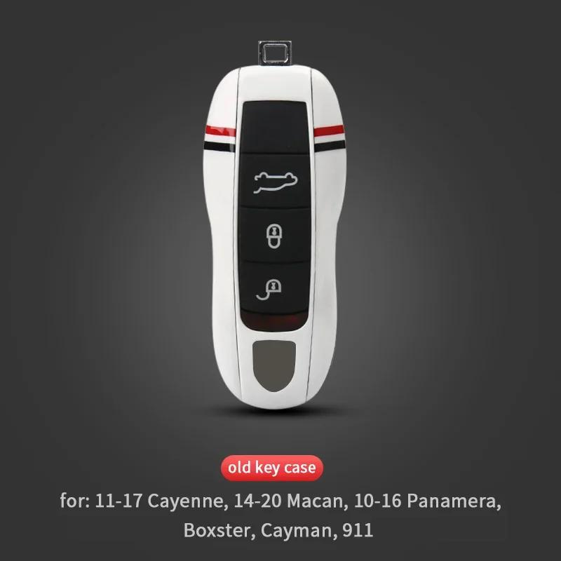 For Porsche 718 Cayenne Panamera 911 Macan Key Case Key Cover Taycan Cayman Boxster Key Shell Car Accessories Protective Case