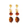Vintage Style CCB Pendant Dangle Earrings Irregular Design Drop Ear Jewelry  For Ladies