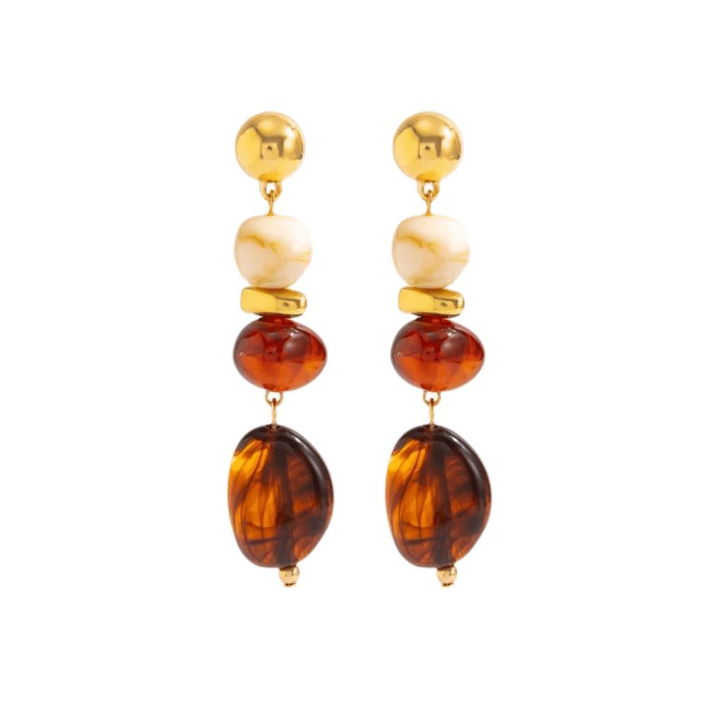Vintage Style CCB Pendant Dangle Earrings Irregular Design Drop Ear Jewelry For Ladies