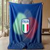 Italy Football Printed Flannel Blanket Skin Friendly Warm Decorative Throw for Indoor Couch Bed Daily Use