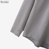 ZANZEA Women Classic Casual Turn Down Collar Long Sleeve Blouse