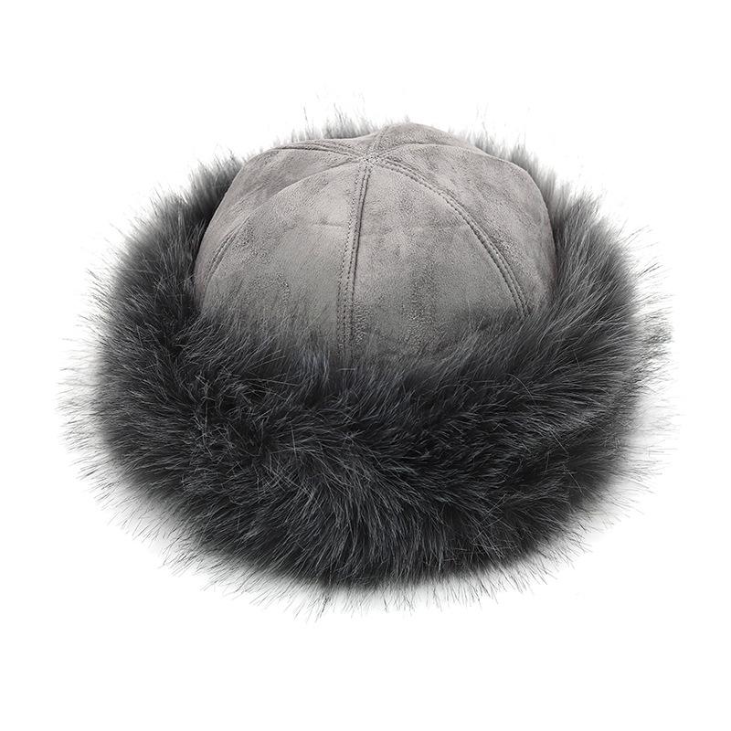 Юрта стиль замша Faux Fox Fur Hat 
