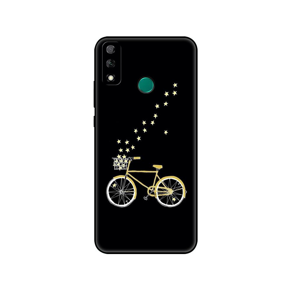 Black Tpu Case For Huawei Y9S Y6S Y8S Y5P Y7P Y8P Case For Huawei Y5 Lite Prime 2018 Y6 2019 Cover BIKE CYCLING Art