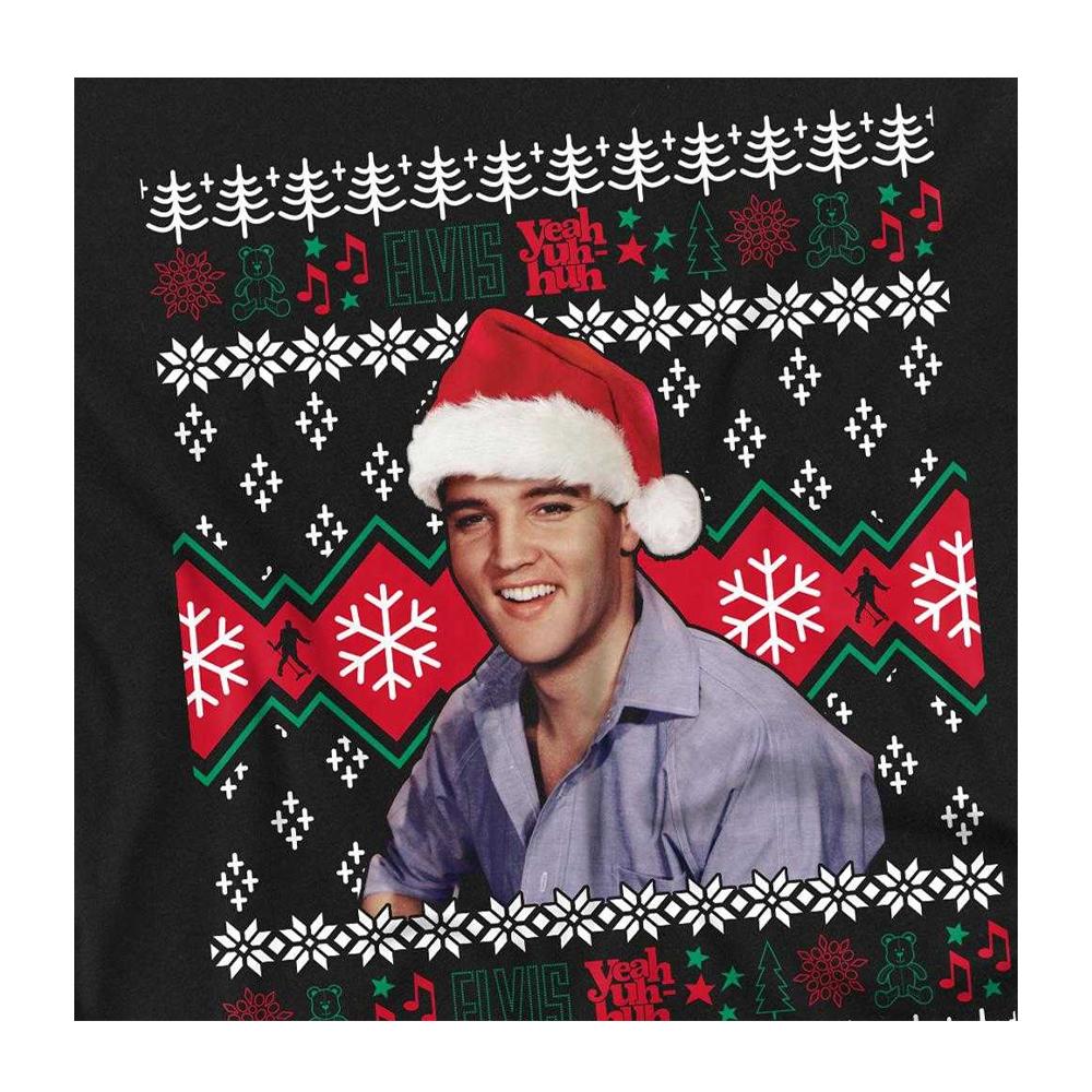 Elvis Presley Unisex Adult Ugly Christmas Sweater Long-Sleeved T-Shirt