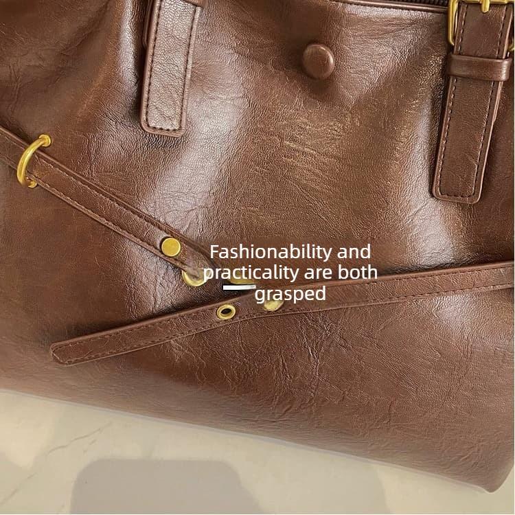 Bolso tote de gran capacidad para mujer, bolso de hombro cruzado