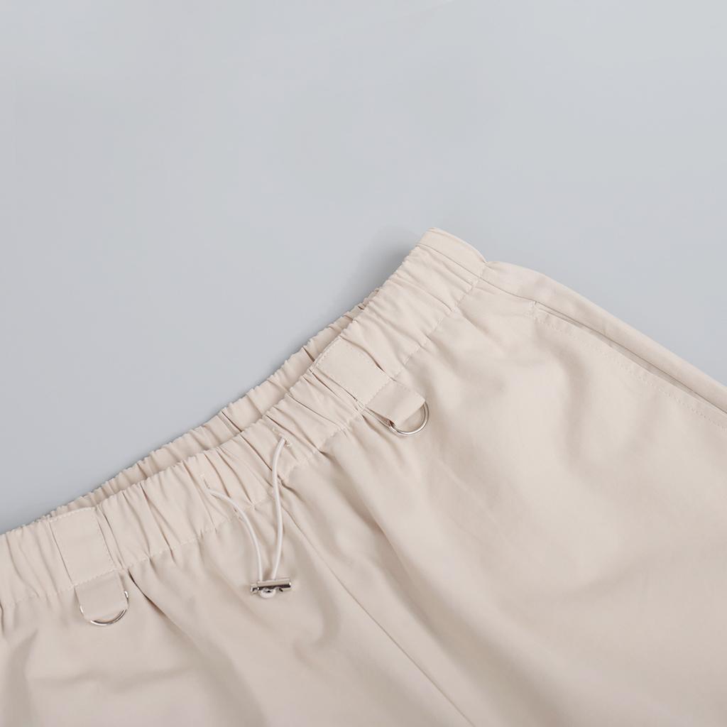 GMXIA Workwear Pants Spring Summer Women Comfortable Casual Neutral Style Drawstring Large Pockets Wide Leg Work Pants