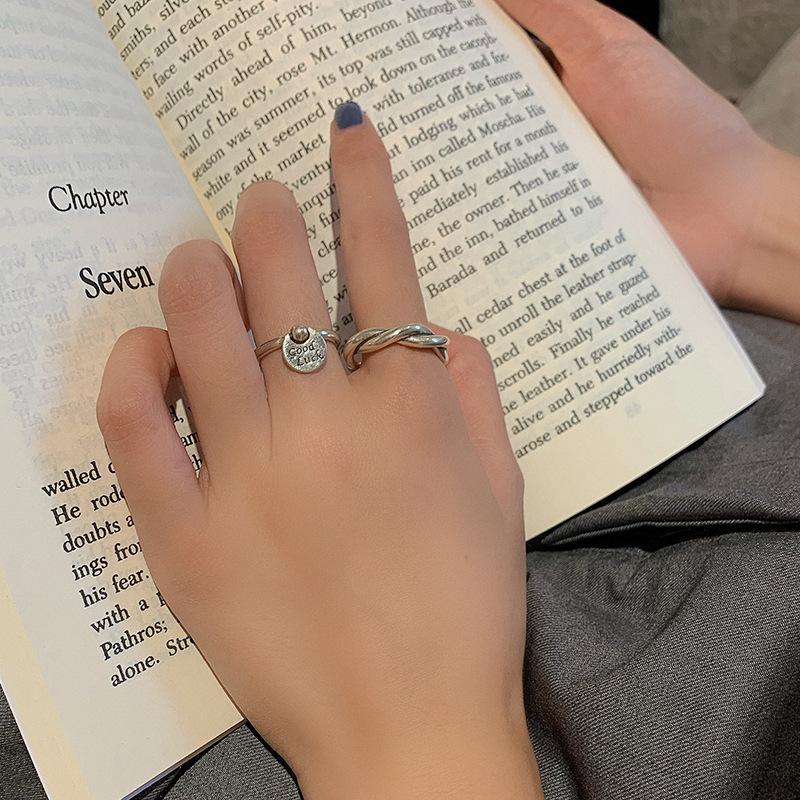 Silver Modern 925 Open Ring Geometric Design Perfect Gift For Women Events Celebrating