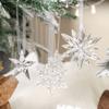 3pcs Christmas Acrylic Snowflake Ornaments Transparent Xmas Tree Hanging Pendant Christmas Decorations for Home New Year 2025