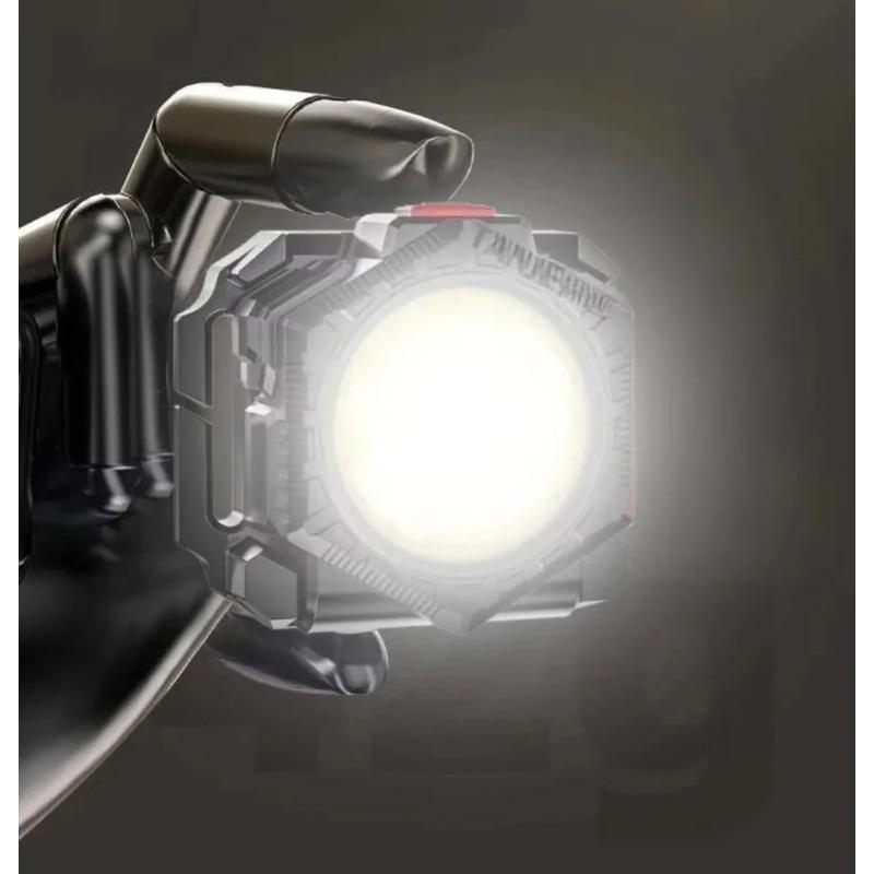 Portable COB Headlamp Flashlight Watch Light Type-C Rechargeable Headlight Outdoor Working Emergency Light Red Warning Lights