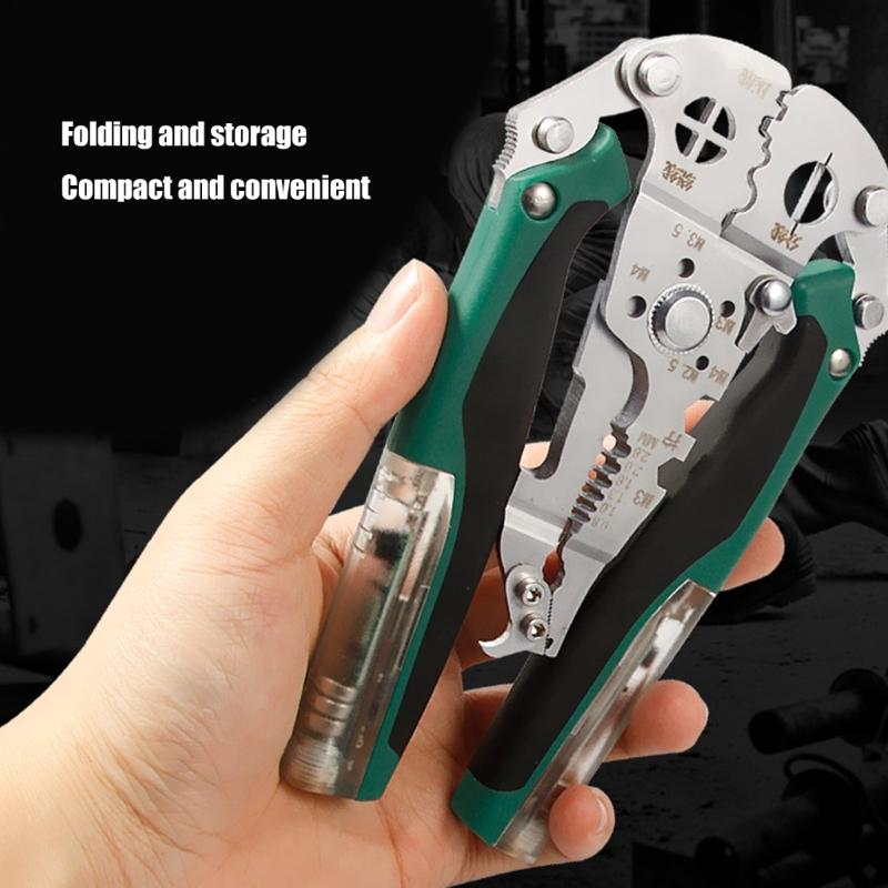 Wire Stripping Plier with Electricity Measurement Electrician Plier 11 In 1 Multifunctional Wire Stripping Plier