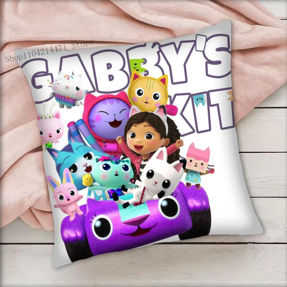 1 Stück G-Gabbys Puppenhaus Kissenbezug Quadratisch Schlafzimmer Sofa Freizeit Komfort Kissen Auto Wohnzimmer Heimdekoration
