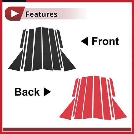 10 Pcs Car Door Pillar Window Trim for Toyota Venza 09-15