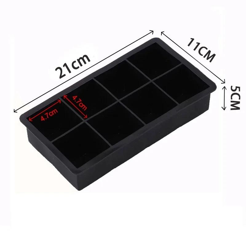 1/10PCS 4/6/8/15 Large Compartment Silicone Ice Cube Mold with Ice Ball Maker DIY Ice Tray for Home Kitchen Bar Freezer Tool