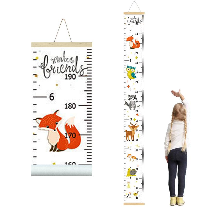 Wooden Wall Hanging Wall Sticker For Kids Room Decoration Height Measure Ruler Wallpaper Baby Growth Chart Decor On The Wall