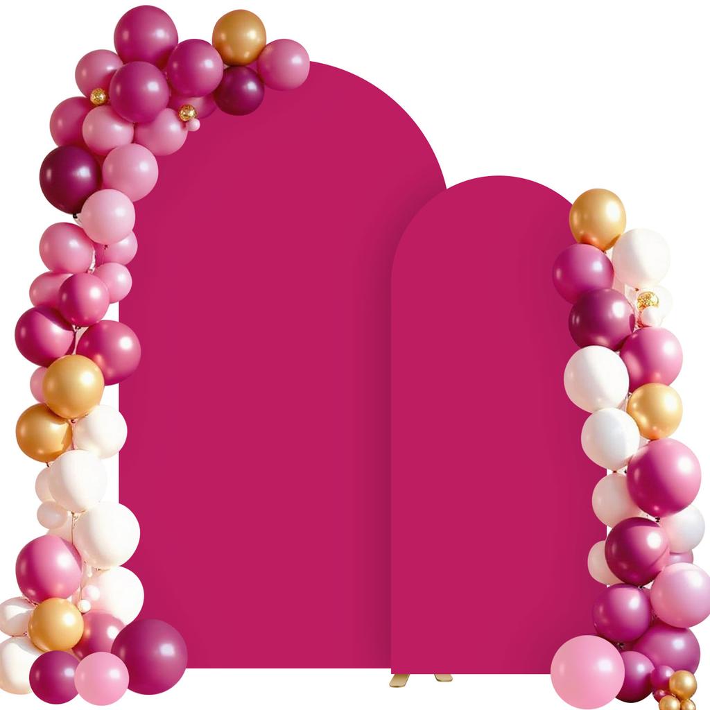 2 Set-7.2FT, 6FT Arch Backdrop Cover Spandex Wedding Arch Stand Covers for Bridal Shower Wedding Baby Shower Birthday Party