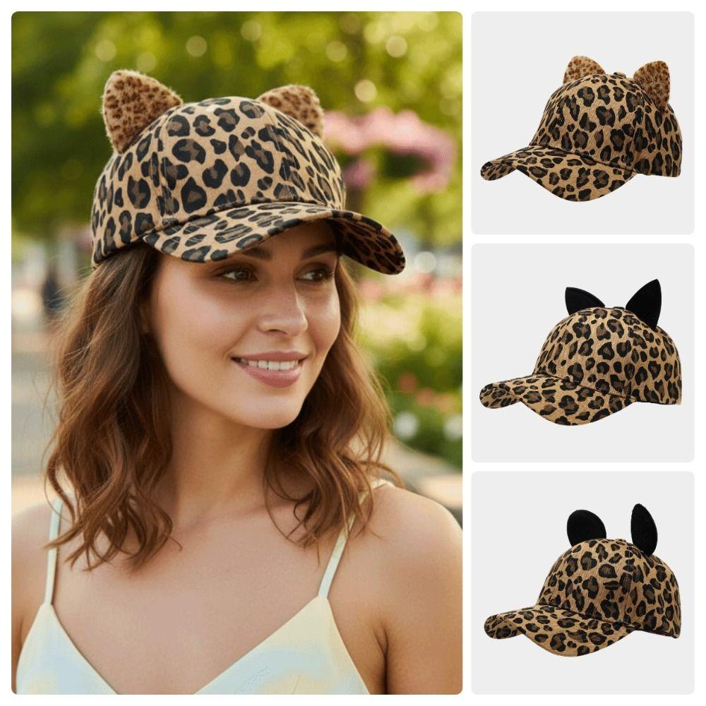 Breathable Duckbill Hat Adjustable Sun Hat Fashion Cat Ears Baseball Cap Four Season