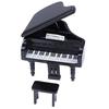 1:12 Dollhouse Miniature Black Wooden Grand Piano With Stool Model Play Toys