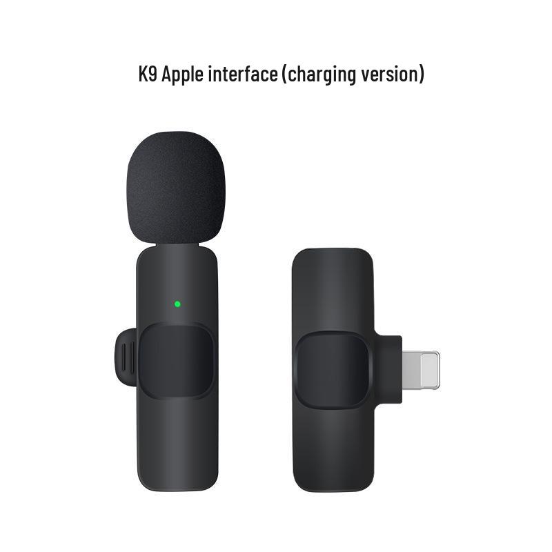 Wireless Lapel K8K9 Microphone for Mobile Streaming and Outdoor Recording with Noise Reduction