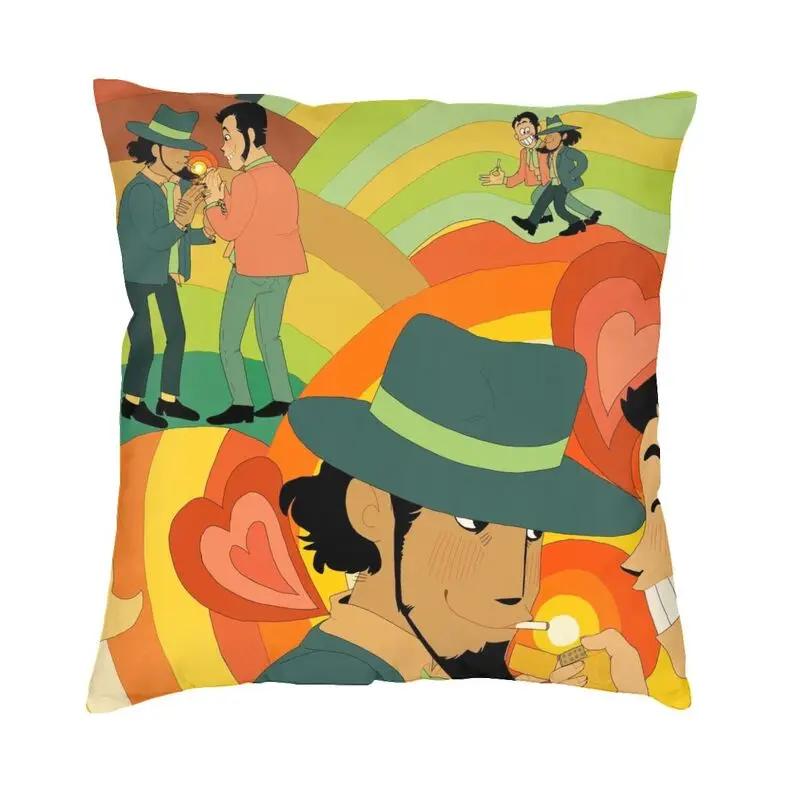 Lupin The Third Cushion Cover Print Fujiko Mine Arsene Lupin III Throw Pillow Case for Sofa Car Seat Pillowcase Home Decoration