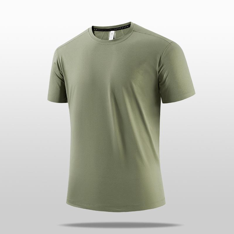Quick-drying T-shirt Quick-drying Short-sleeved Ice Silk T-shirt Ice Silk Short-sleeved Short-sleeved Round Neck Short-sleeved Sports Short-sleeved 2XL армия зеленый