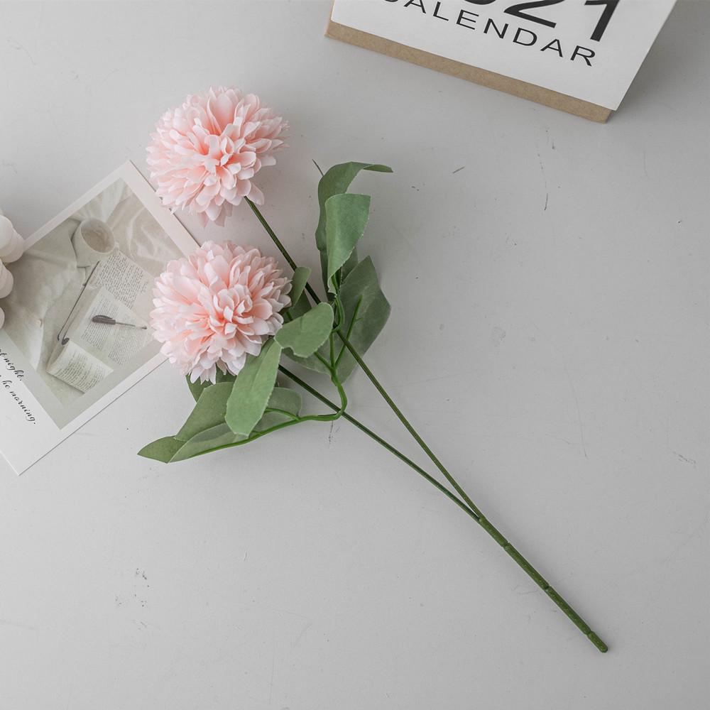 Dandelion Hydrangea & Chrysanthemum Artificial Flowers, 2-Head Ping Pong Wedding Decoration and Photography Props