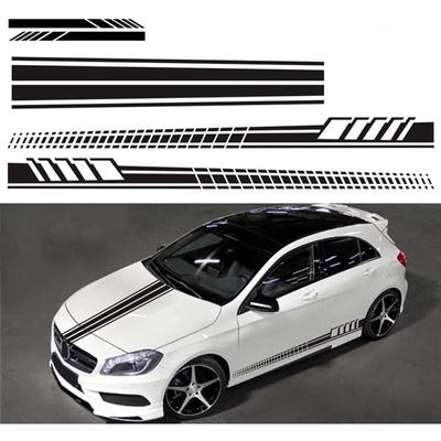 5 bucăți/set Vinil cu dungi Autocolante laterale pentru mașină Auto Body Racing Autocolante sportive Îndepărtare ușoară Mașină universală
