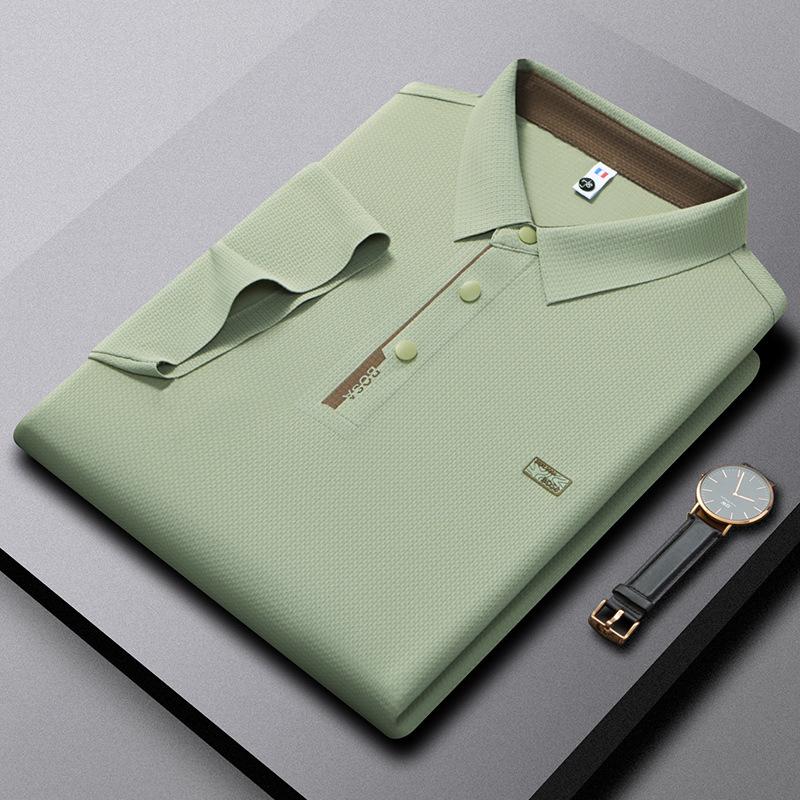Short-sleeved POLO shirt, men's pure cotton breathable T-shirt, business casual lapel top