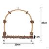 Natural Wooden Bird Perch Parrots toys Stand Holder Cage Hanging