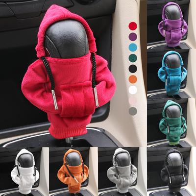 Universal Car Gear Shift Cover Hoodie, Fashionable Mini Hooded Sweatshirt For Auto Gear Stick Shifter Knob, Interior Accessories Decor