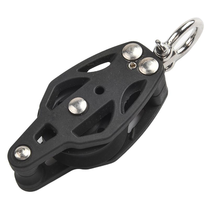 35mm Heavy Pulley Swivel Sailing Block With Becket Stainless Steel Sheave Block For Rigging Sailboat Marine Boat Accessories