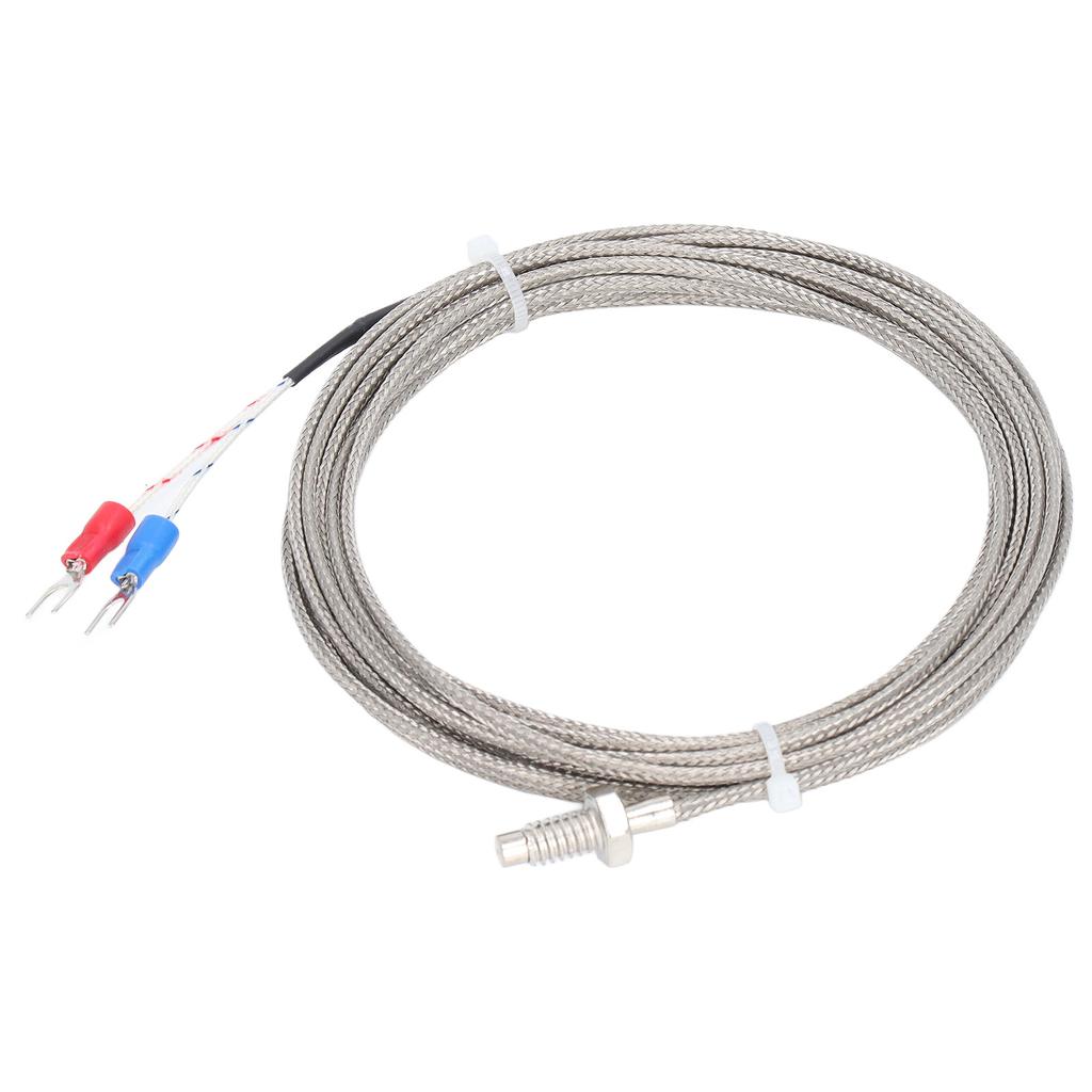 BERM K Type Screw Thermocouple Temperature Sensor Detector Gauge M6 Screw Thread 2 Wire Probe