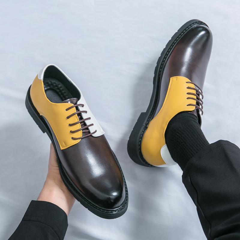 2025 Genuine Leather Mens Dress Shoes Black Formal Social Shoe Male Business Wedding Derby for Man Luxury Italian Oxford Loafers