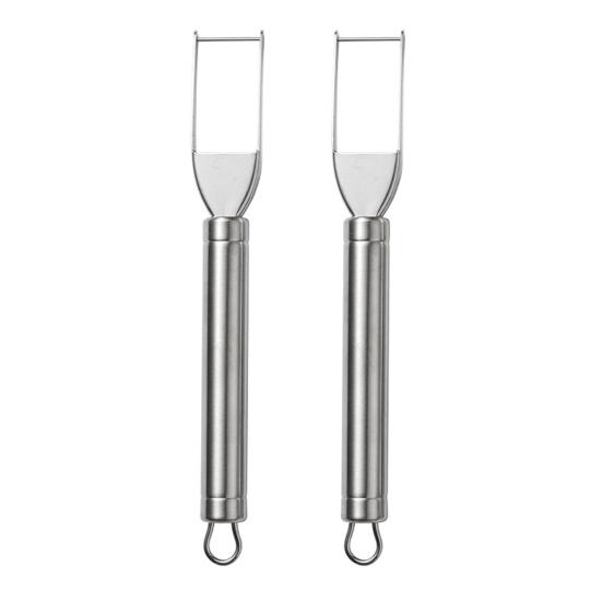 Watermelon Cutter Stainless Steel 2-in-1 Fruit Fork Cutting Tool Double Head Fruit Slicer Portable Watermelon Slicer Kitchen Fruit Cutter Machine