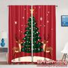 2pcs,Curtains Christmas Tree Reindeer Snowflakes (2) Modern Curtains&Drapes Semi-Sheer Curtains Versatile All Suitable for