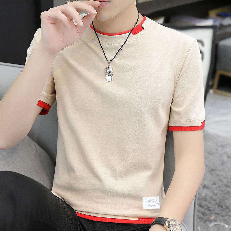 

Мужская летняя трендовая хлопковая футболка с коротким рукавом 2025 года 3XL