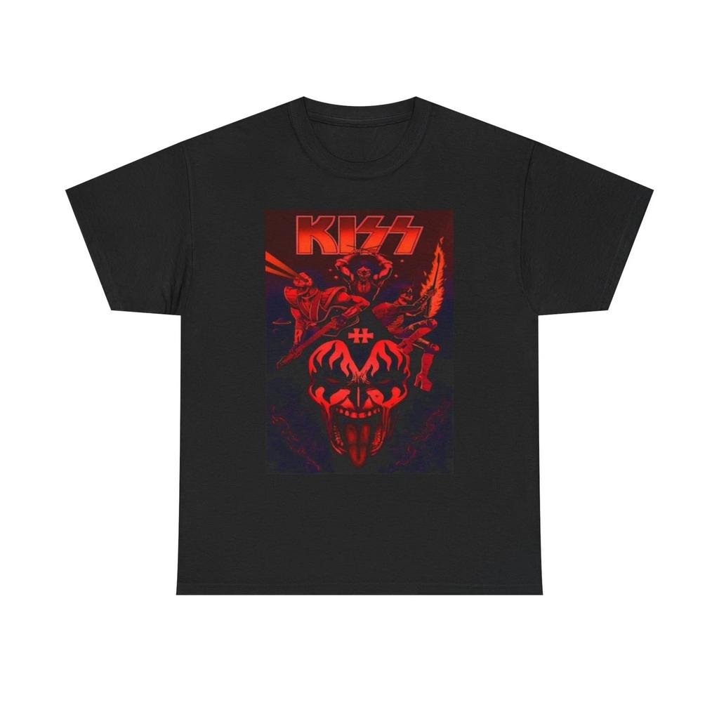 Kiss Graphic T Shirt Vintage Rock Band Merch Unisex Heavy Cotton Tee