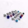 1.2mm Korean Mini Stainless Steel Stud Earrings with Inlaid Diamonds for Women
