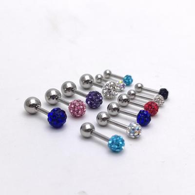 1.2mm Korean Mini Stainless Steel Stud Earrings with Inlaid Diamonds for Women