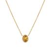 Titanium Steel 12 Birthstone Birthstone Zircon Retro Literary Necklace Clavicle Chain High Color Retention Plated 18K Gold Necklace