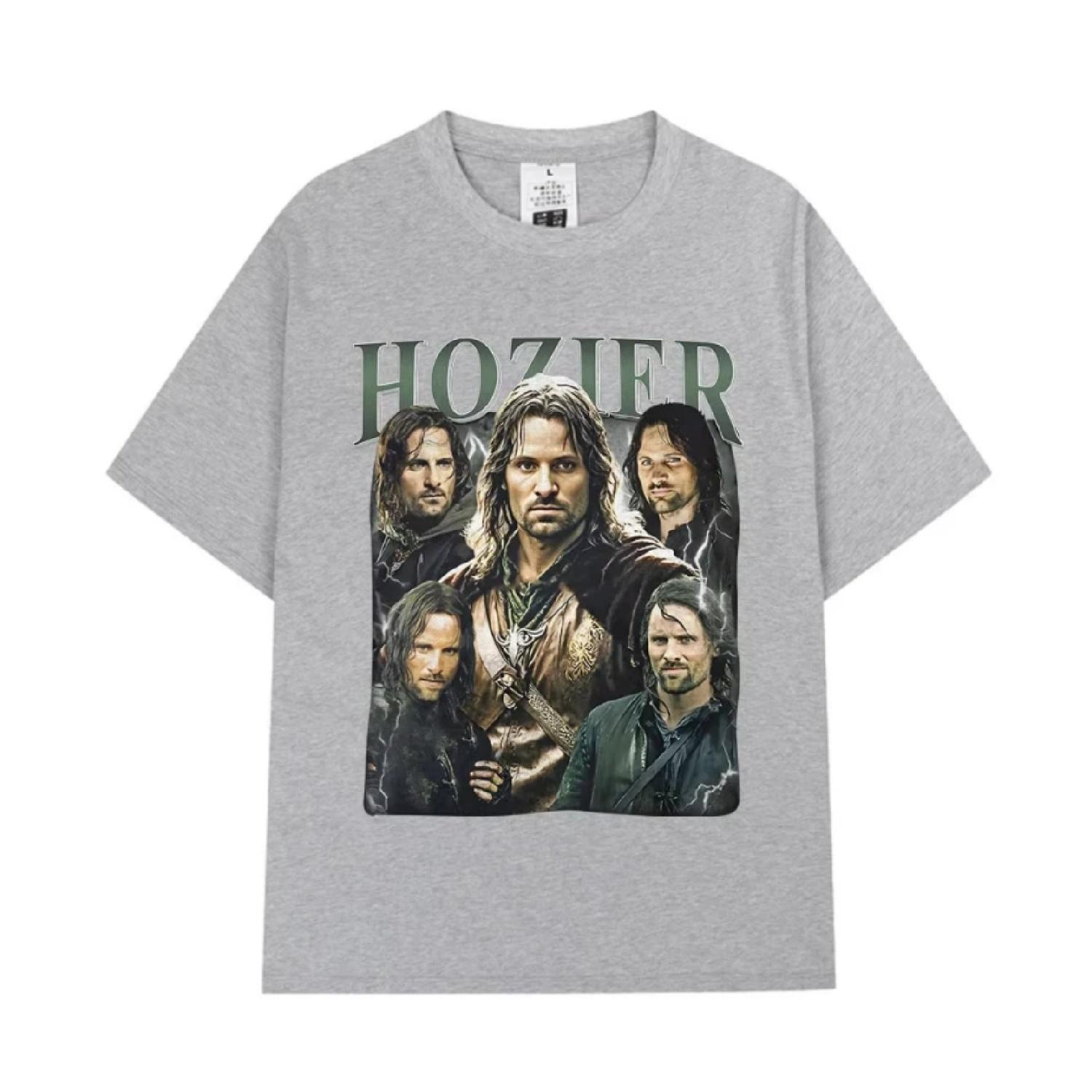 

Hozier Funny Meme Aragorn Graphic T Shirt Men Women Hip Hop Harajuku Short Sleeve T-shirt Cotton Casual Oversized Tee Shirt S чёрный