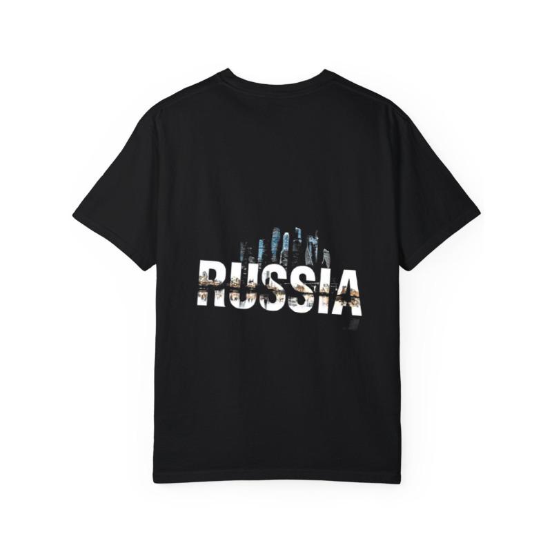 White T Shirt Russia Landmark Print Casual Wear for Men and Women Travel Fashion Streetwear