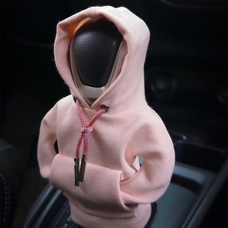 Gear Shift Knob Hoodie Cover Black Polyester