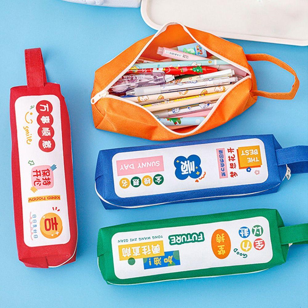 

Large Capacity Stationery Bag Cosmetic Pouch Canvas Pencil Bag Cartoon Student